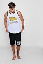 Boohoo Back To The Future Vest And Shorts Lounge Set