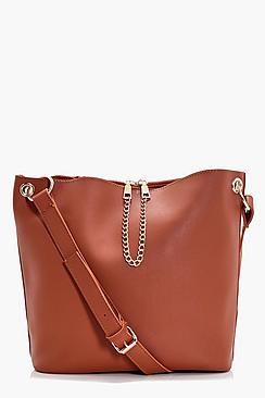 Boohoo Natalie Chain Detail Day Bag