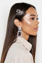Boohoo Love Diamante Hair Slide