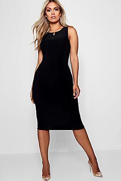 Boohoo Plus Rosie Slinky Sleeveless Midi Dress