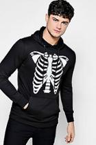 Boohoo Halloween Skeleton Print Hoodie