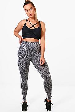 Boohoo Plus Lucy Contrast Panel Gym Legging