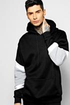 Boohoo Oversized Block Sleeve Hoodie Black