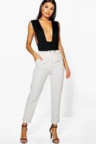 Boohoo Turn Up Pocket Side Ankle Grazer Trousers