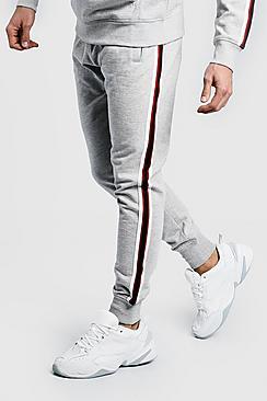 Boohoo Tape Detail Slim Fit Jogger