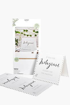 Boohoo Wedding Instagram Table Card 5 Pack