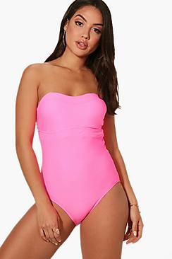 Boohoo Venice Basic Bandeau Swimsuit