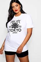 Boohoo Plus Japanese Printed T-shirt