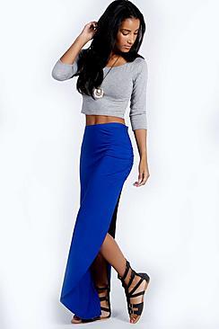 Boohoo Petite Viscose Maxi Skirt