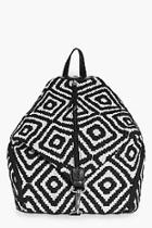 Boohoo Amelia Mono Aztec Triangle Backpack