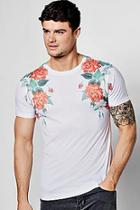 Boohoo Rose Sublimation Shoulder T Shirt