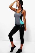 Boohoo Mia Performance Capri Running Leggings Black