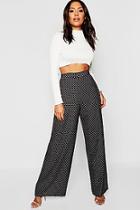 Boohoo Woven Polka Dot Wide Leg Trousers