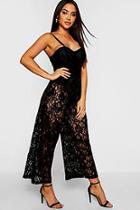 Boohoo Corded Lace Cupped Sweetheart Jumpsuit