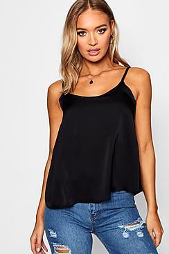Boohoo Hammered Satin Cami