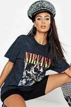 Boohoo Nirvana Oversized Licence T-shirt