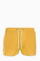 Boohoo Plain Runner Swim Shorts Mustard