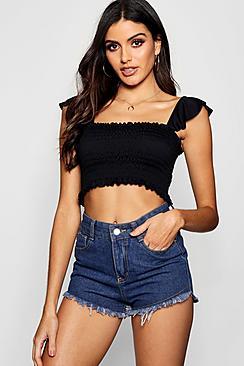 Boohoo Maya Frill Strap Top