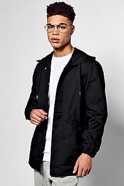 Boohoo Longline Hooded Cotton Parka