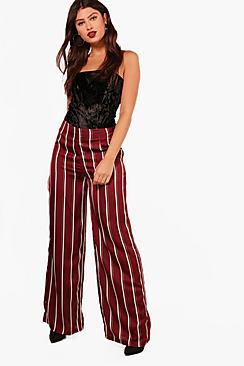 Boohoo Kara Woven High Waist Wide Leg Trouser