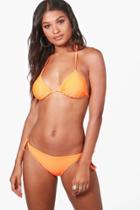 Boohoo Nepal Mix And Match Triangle Top Orange