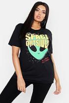 Boohoo Plus Oversized Space Outsiders T-shirt