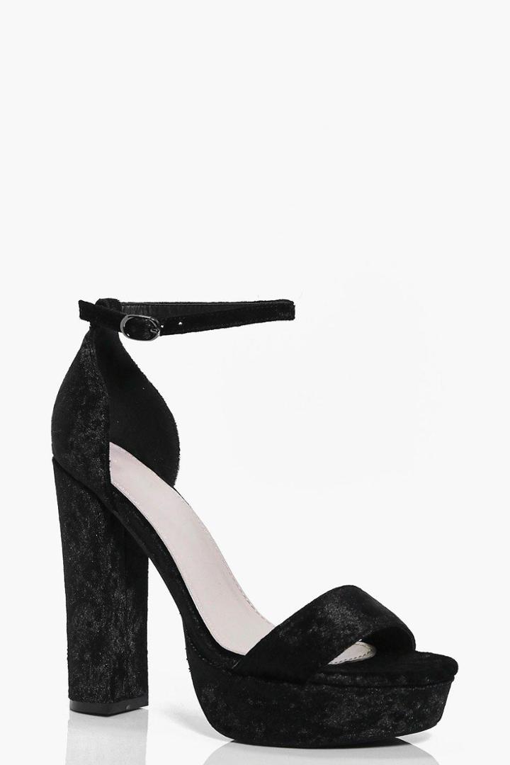 Boohoo Sarah Platform Two Part Black
