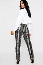 Boohoo Tall Snake Print Mom Jeans