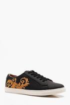 Boohoo Faux Leather Embroidered Sneaker
