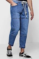 Boohoo Cropped Loose Fit Skater Jean W/ Dropped Hem