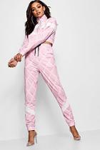 Boohoo Pepsi X Boohoo Printed Cropped Raglan Tracksuit