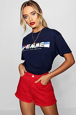 Boohoo Isabel Fleur Sports Slogan Tee