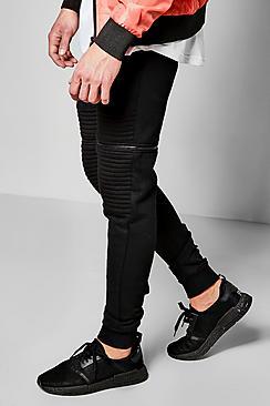 Boohoo Zip Off Skinny Biker Jogger
