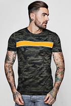 Boohoo Camo T-shirt With Chest Panel