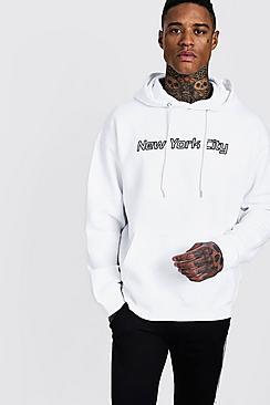 Boohoo New York City Slogan Oversized Hoodie