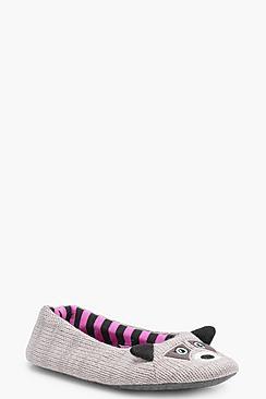 Boohoo Alice Racoon Slipper