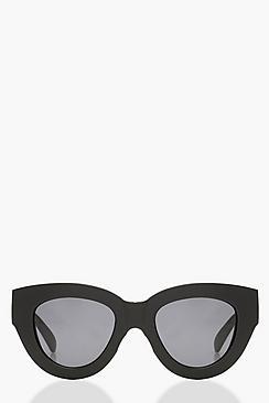 Boohoo Skinny Rectangle Cat Eye Sunglasses