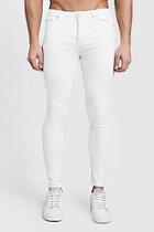 Boohoo Spray On Skinny White Denim Jeans