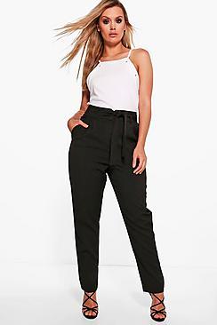 Boohoo Plus Chrissie High Waist Tailored  Slim Fit Trouser