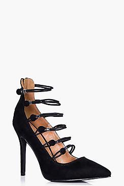 Boohoo Jasmine Wrap Up Court Heel