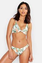 Boohoo Bamboo Leaf Knot Bikini