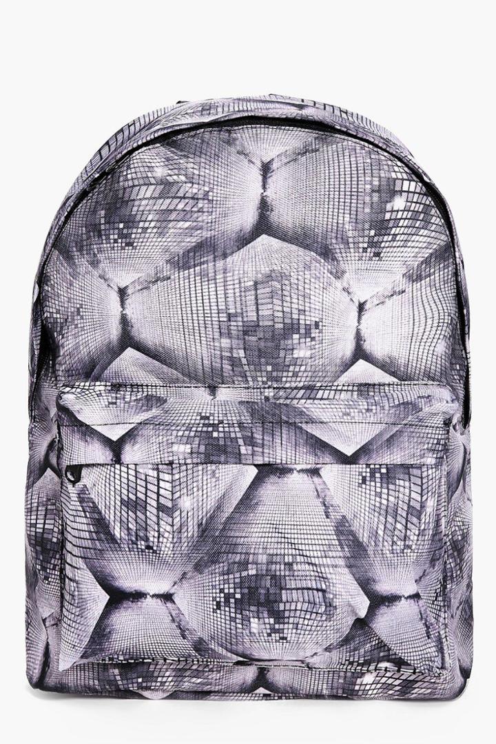 Boohoo Melissa Geo Print Backpack Multi
