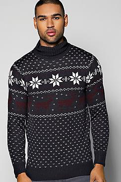 Boohoo Fairilse Christmas Roll Neck Jumper