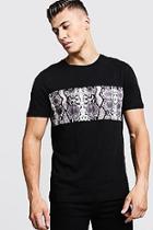 Boohoo Snake Chest Panel T-shirt