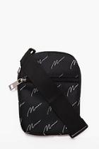 Boohoo Man Script All Over Print Cross Body Bag