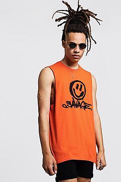 Boohoo Savage Face Print Tank