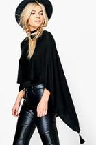 Boohoo Emma Drape Neck Poncho