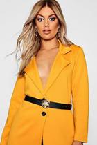 Boohoo Plus Katy Lion Buckle Boyfriend Belt