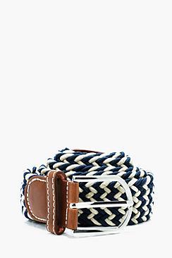 Boohoo Mixed Colour Elasticated Plaited Belt