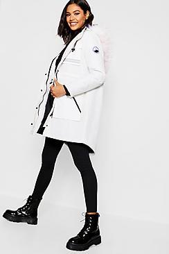 Boohoo Luxe Arctic Faux Fur Parka